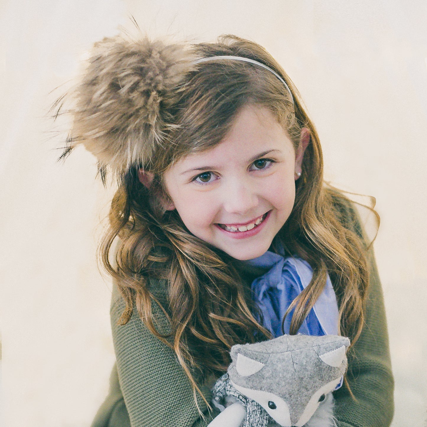 DIADEMA FUR POMPOM GRANDE 🎀